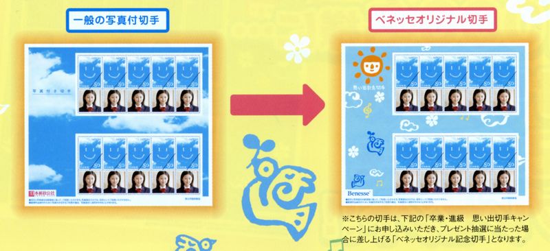 進研ゼミオリジナル切手